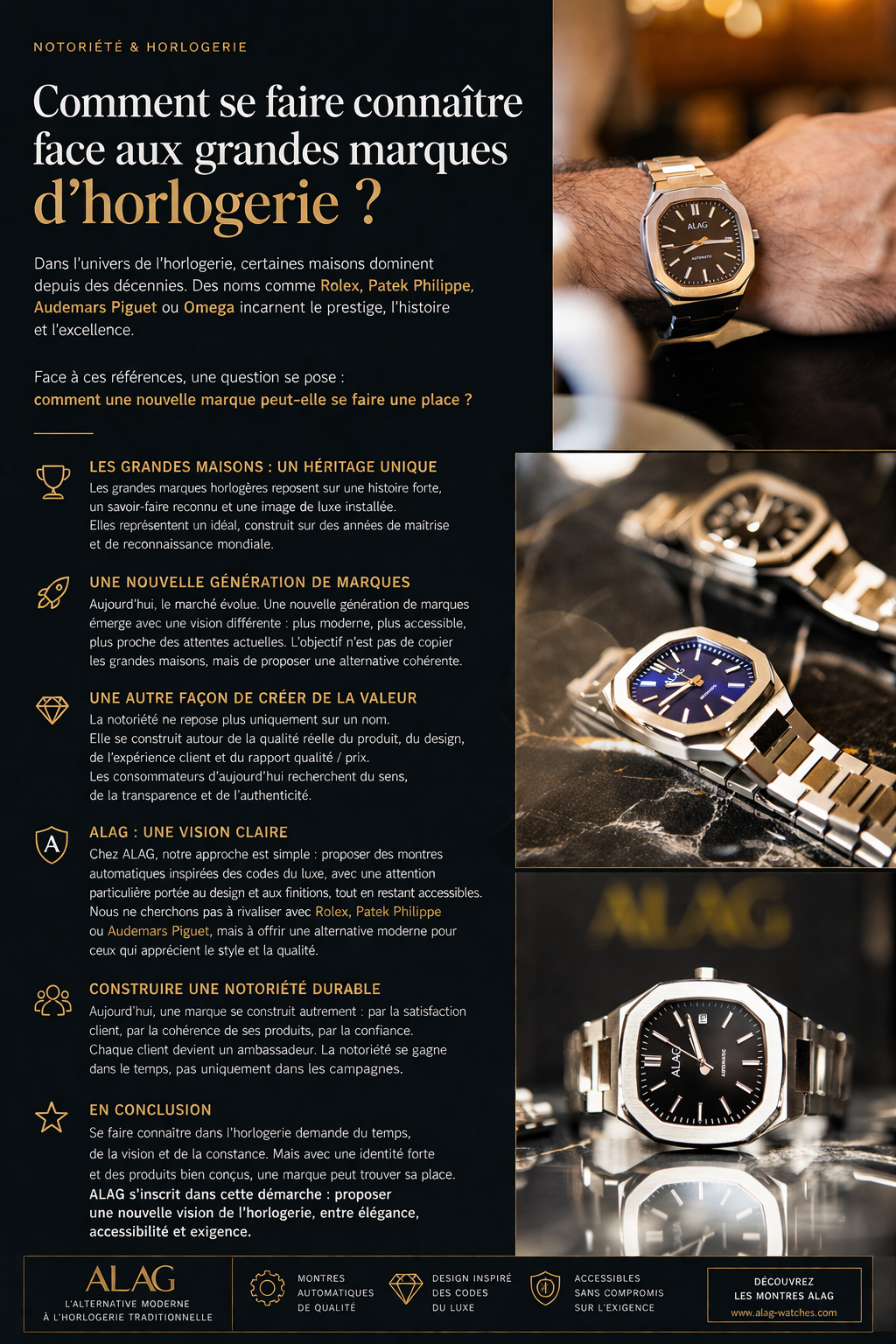 Comment se faire connaître face aux grandes marques d’horlogerie ?